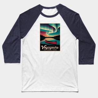 Voyageurs National Park Vintage Aurora Baseball T-Shirt